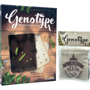 front of the box of the game Genotype by Genius Games